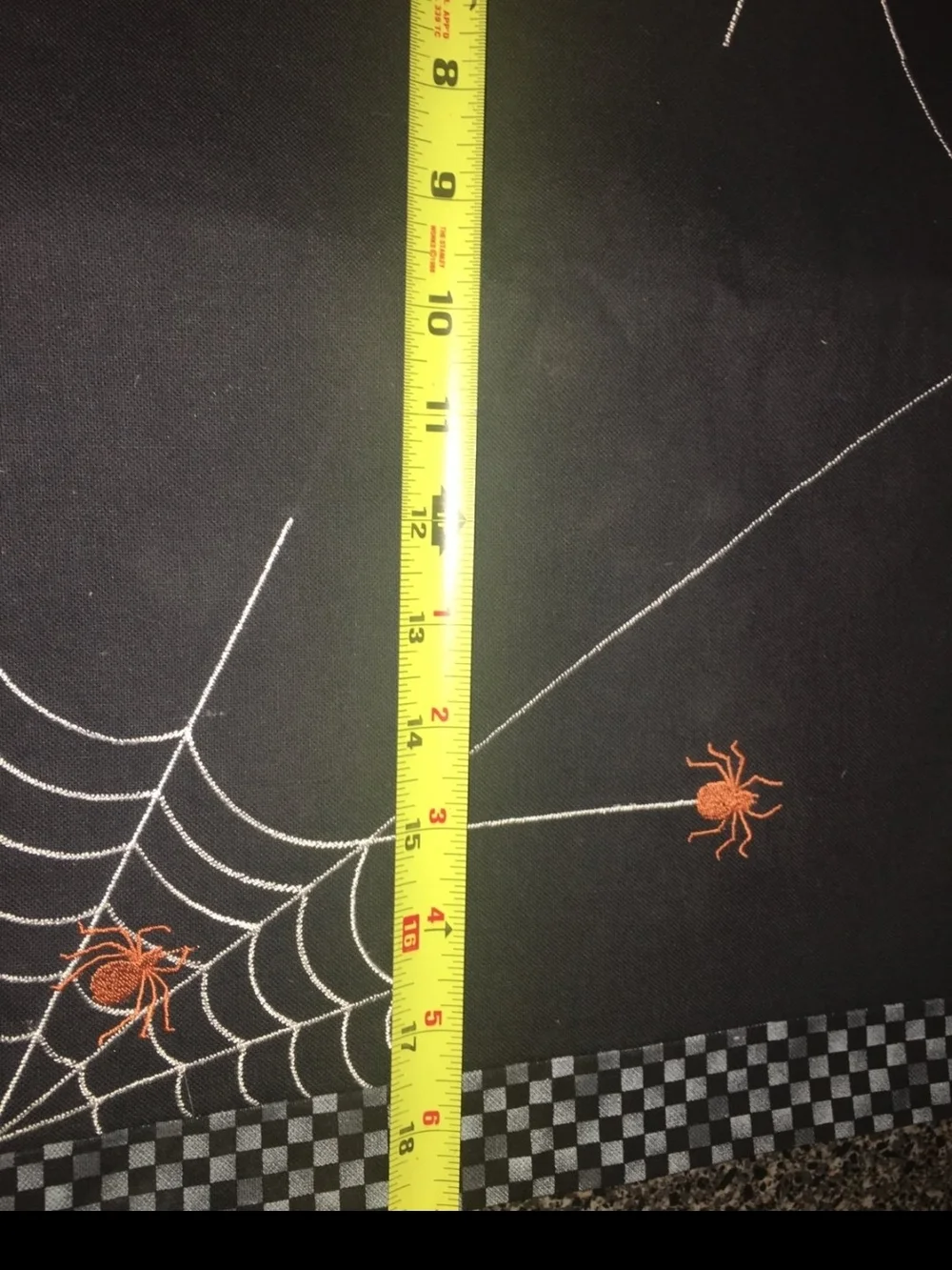 Halloween Spiderweb Set Of 4 Table Placemat Set in Black and Orange
